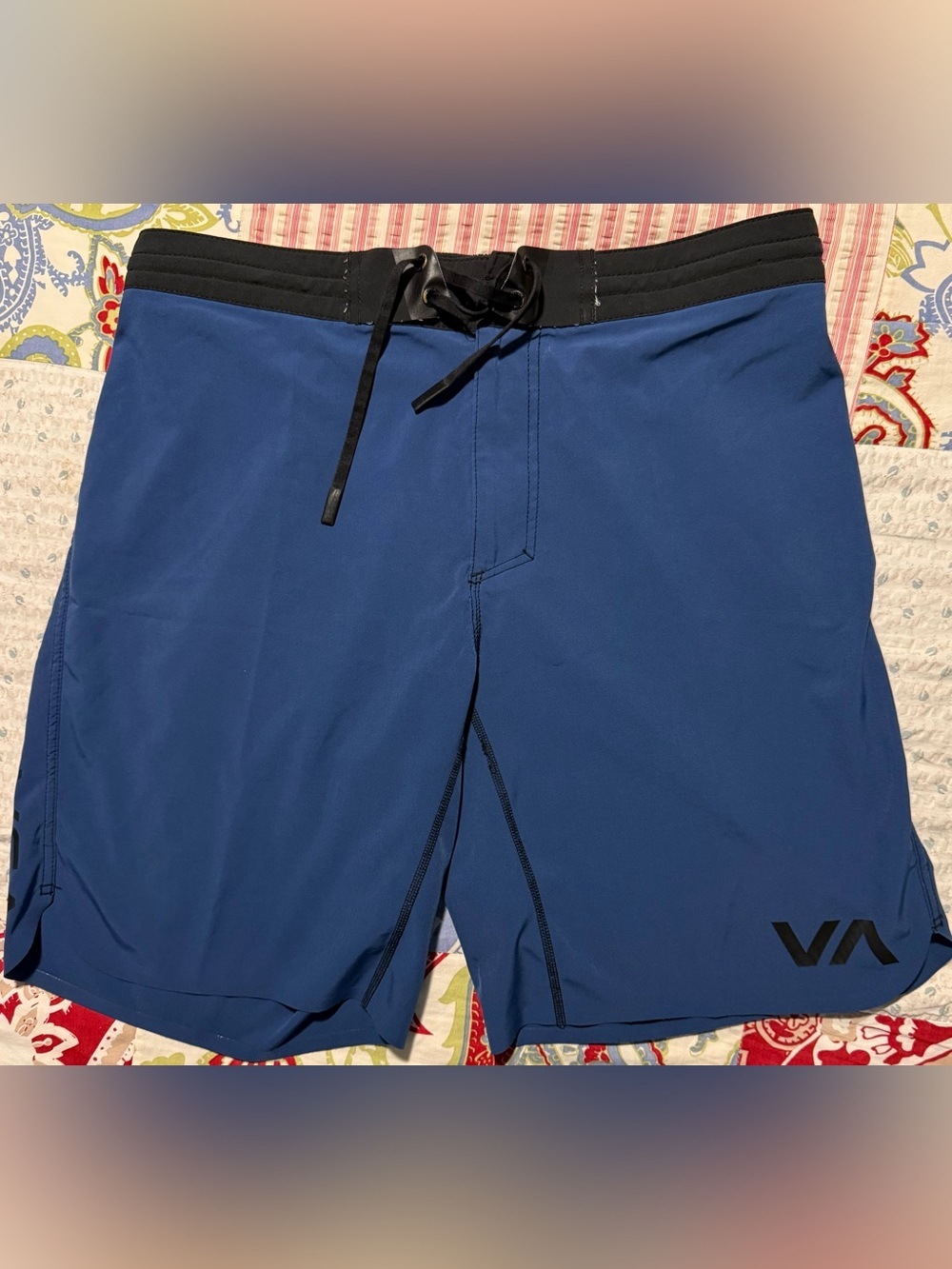RVCA VA Boardshorts Blue Performance Surf Swim Shorts Mens 34